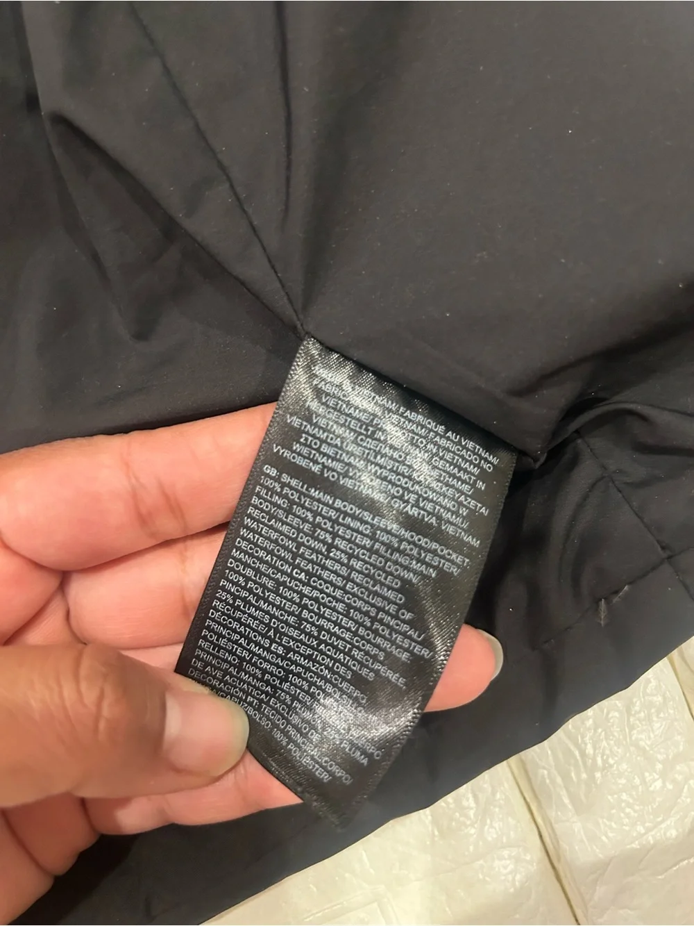 The North Face Teen North Down Fleece-Lined Short Parka Jacket Black‎ XL 14/16⁠